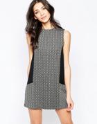 Wal G Shift Dress With Contrast Panels - Multi