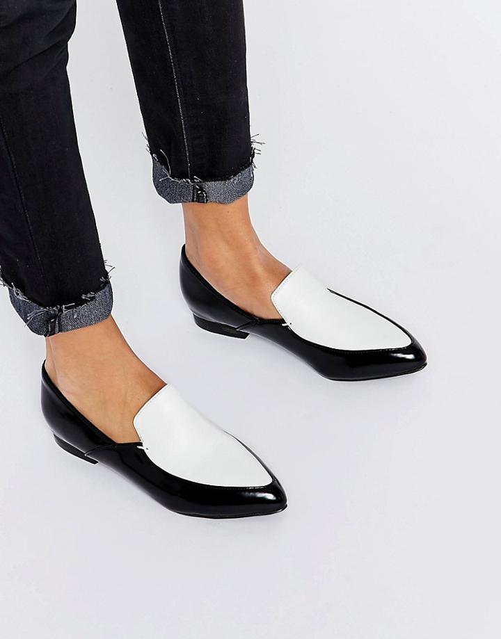London Rebel Point Loafers - Black