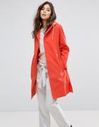 Ymc Hooded Rain Trench - Red