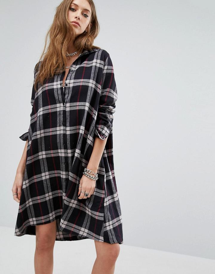 Noisy May Erik Oversize Shirt Dress - Multi
