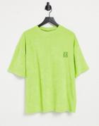 Asos 4505 Unisex Logo Oversized T-shirt In Terrycloth-green