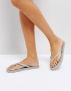 Pieces Solid Silver Flip Flop - Silver