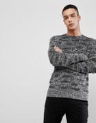 Allsaints Knitted Sweater In 100% Cotton - Black