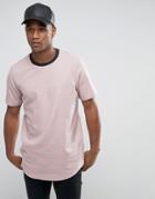 Asos Overhead Shirt In Dusty Pink With Wool Handfeel - Pink
