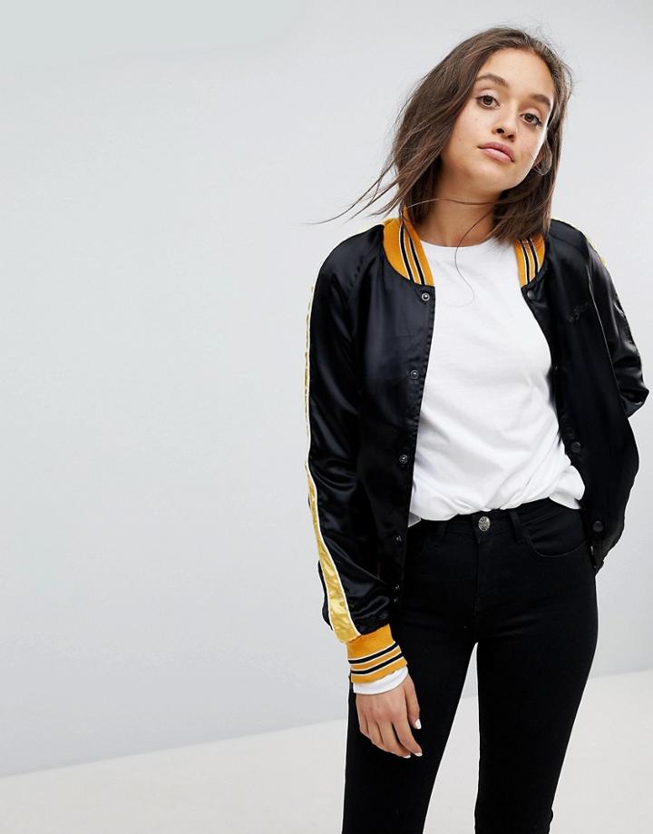 Wrangler Sateen Bomber - Black
