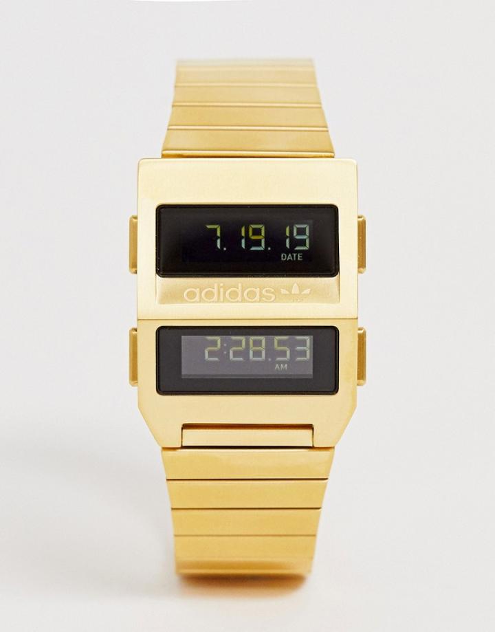 Adidas M3 Archive Bracelet Watch In Gold