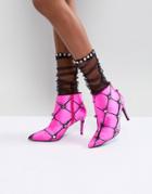 Asos X Mary Benson Ankle Boots - Pink