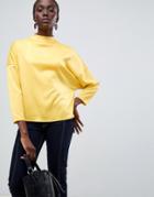 Vero Moda Aware High Neck Satin Top - Yellow