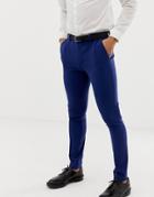 Asos Design Super Skinny Suit Pants In Bright Blue - Blue