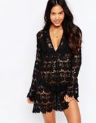 Melissa Odabash Crochet Beach Dress - Black