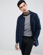 Harry Brown Plain Trench Slim Fit - Navy