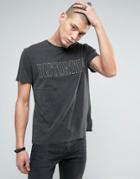 Allsaints T-shirt With Distortion Print - Black
