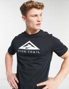 Nike Running Trail T-shirt In Black