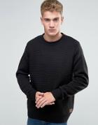 Threadbare Crew Neck Sweater - Black