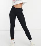 Collusion Low Rise Ribbed Leggings In Black