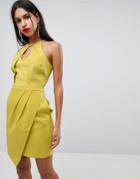 Adelyn Rae Tami Asymmetrical Sheath Dress - Yellow