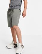 Asos 4505 Icon Training Sweat Short With Quick Dry In Khaki-green