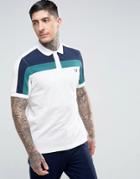 Fred Perry Slim Fit Sports Authentic Polo With Color Back Yoke In White - White