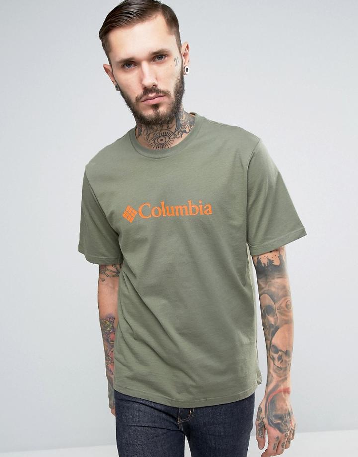 Columbia Basic Logo T-shirt In Green - Green