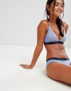 Pepe Jeans Lace Knickers In Bleach Blue - Blue