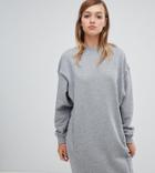 Monki Sweat Dress In Dark Gray