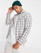 Jack & Jones Originals Checked Shirt In Off-white