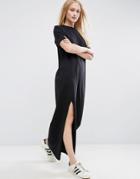 Asos Basic T-shirt Casual Maxi Dress - Black