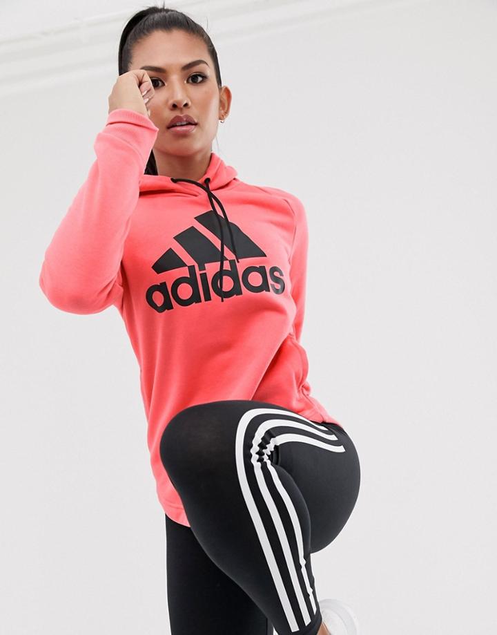 Adidas Training Hoodie In Pink - Pink