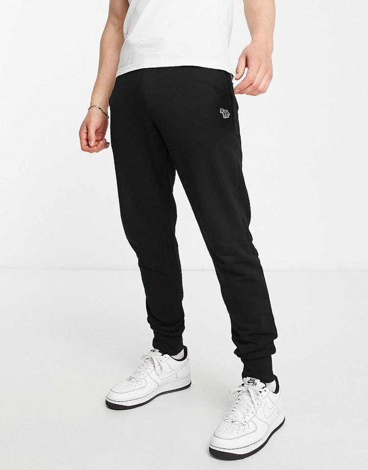 Ps Paul Smith Zebra Logo Slim Fit Sweatpants In Black