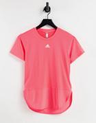 Adidas Training T-shirt In Coral-orange