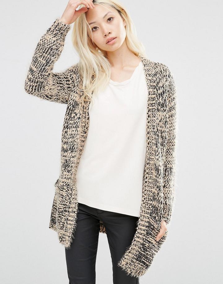 Y.a.s Space Dye Knit Cardigan - Yellow