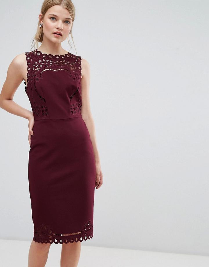Ted Baker Cut Out Detail Bodycon Dress - Red
