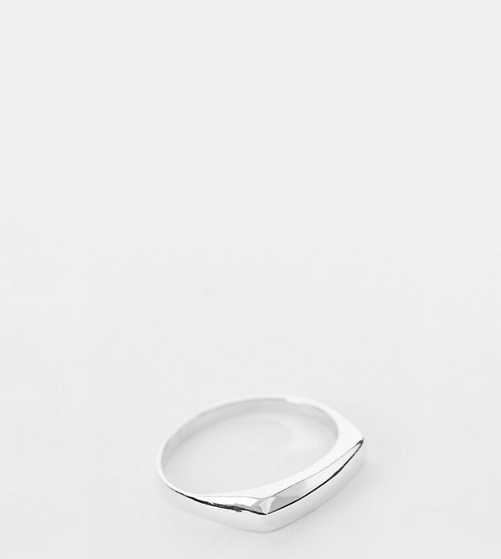 Kingsley Ryan Curve Chunky Minimal Ring In Sterling Silver