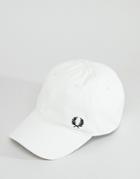 Fred Perry Pique Classic Baseball Cap In White - White
