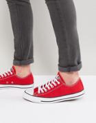 Converse All Star Ox Plimsolls In Red M9696