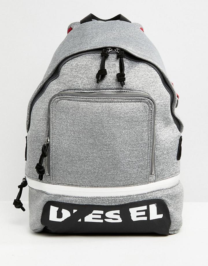 Diesel Broken Logo Scuba Backpack - Gray