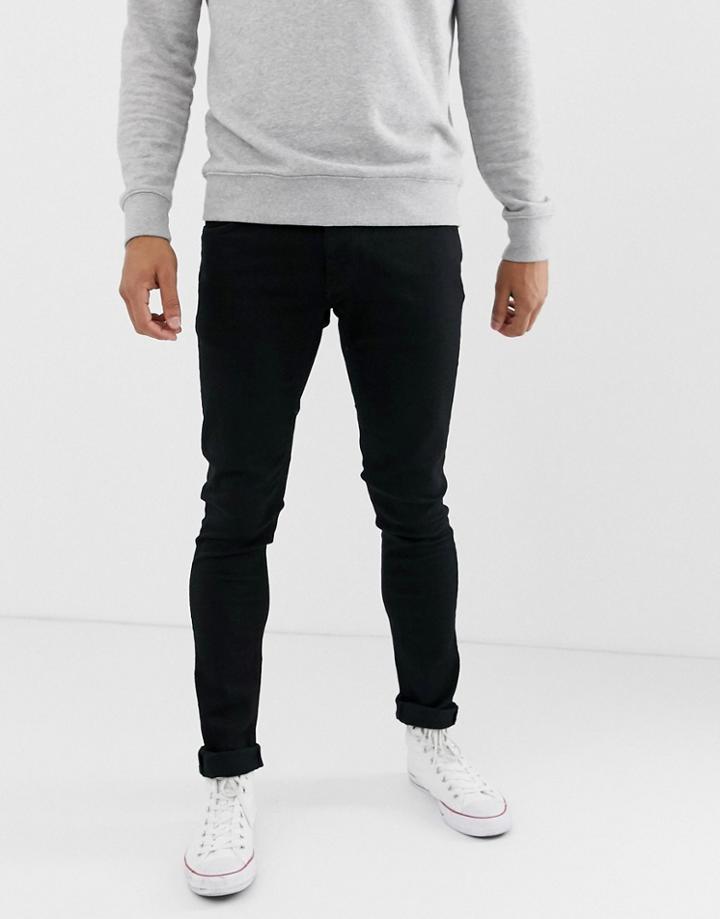 Nudie Jeans Co Tight Terry Super Skinny Fit Jeans In Ever Black Wash - Black