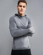Bershka Sport Long Sleeve Top In Gray - Gray