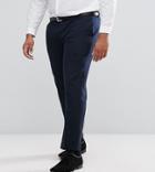 Harry Brown Plus Plain Black Slim Fit Tuxedo Suit Pants - Navy