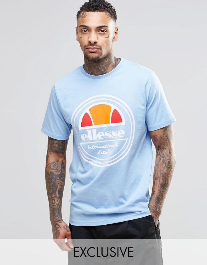 Ellesse T-shirt With Circle Logo - Blue