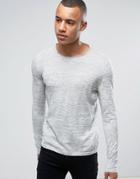 Celio Knitted Sweater With Roll Hem Detail - Gray