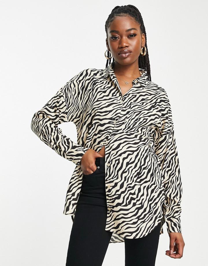 Influence Shirt In Zebra Print-multi