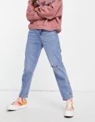 New Look 00s Low Rise Boyfriend Jean In Light Blue-blues