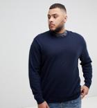 Jack & Jones Essentials Plus Size Knitted Sweater - Navy