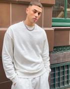Asos Design Co-ord Oversized Sweatshirt In White