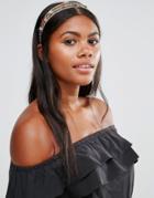 Cara Ny Statement Jeweled Hair Band - Gold
