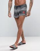 11 Degrees Runner Swim Shorts In Super Short - Black
