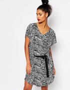 Sonia By Sonia Rykiel Tie Waist Jersey Dress In Psychadelic Sonia