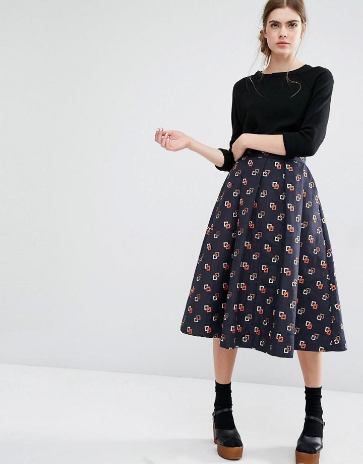 Baum Und Pferdgarten Sashenka Full Midi Skirt - Blue Box