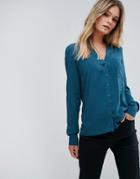 Vero Moda Colarless Shirt - Green